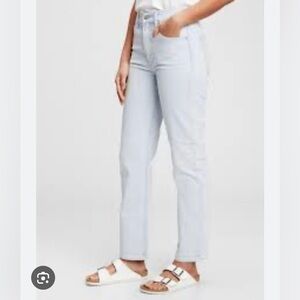 GAP Women's Sky High Straight Leg Light Blue Jeans